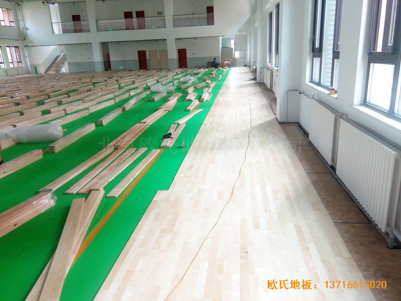 北京趙全營鎮(zhèn)天順小學(xué)體育館運(yùn)動(dòng)木地板鋪設(shè)案例3