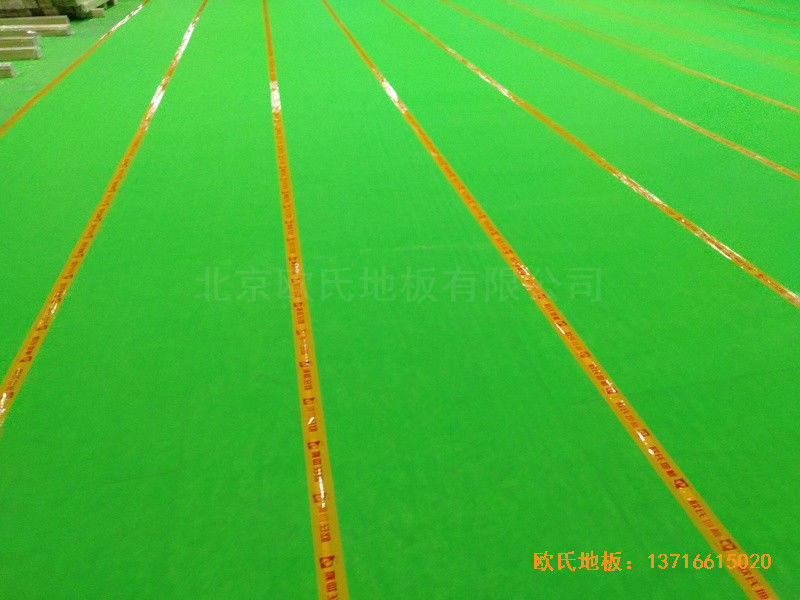南京樂活體育館運(yùn)動木地板施工案例3
