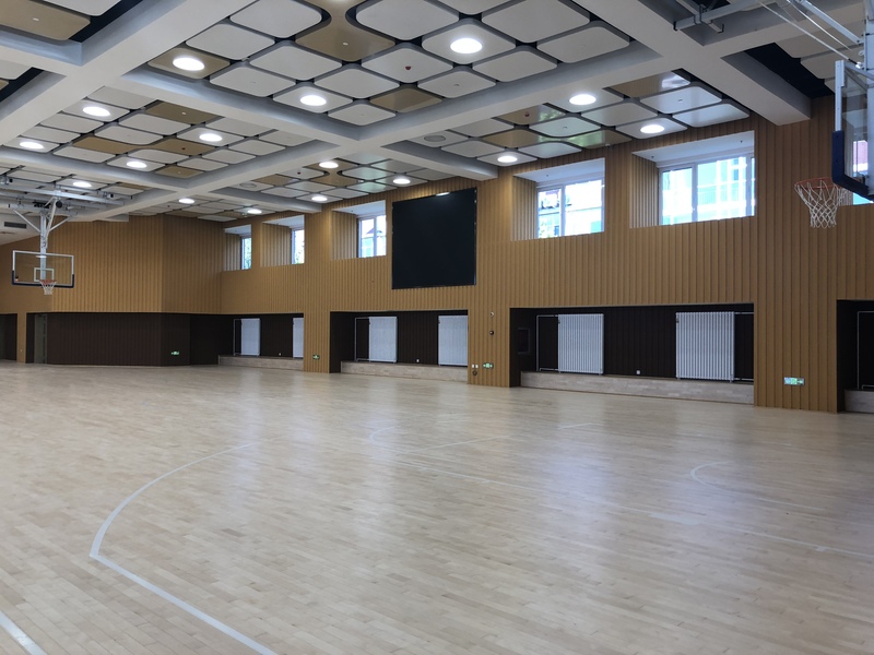 北京昌平新東方外國(guó)語(yǔ)學(xué)校體育館木地板施工案例4