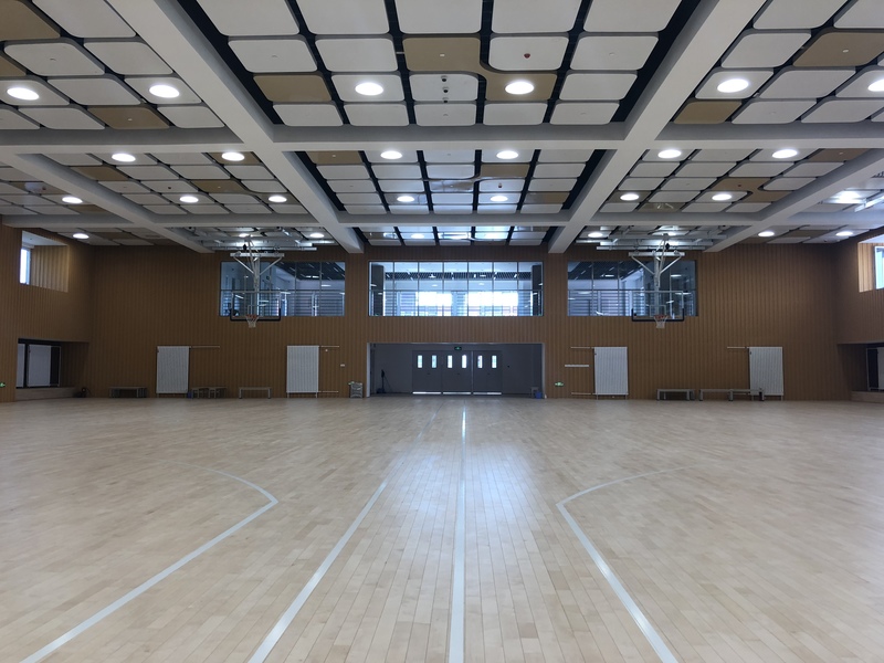 北京昌平新東方外國(guó)語(yǔ)學(xué)校體育館木地板施工案例6